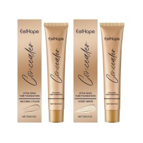 Eelhope Small Gold Tube Foundation Concealer, Natural Lightweight Skin Concealer Not Easy To Remove Makeup Moisturizing Liquid Foundation