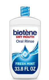 Biotene Moisturizing Dry Mouth Oral Rinse Mouthwash, Fresh Mint, 33.8 Oz, for Children and Adults